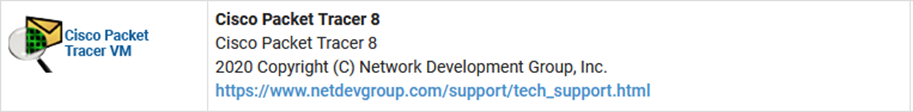 Cisco Packet Tracer - v8 Pod Type
